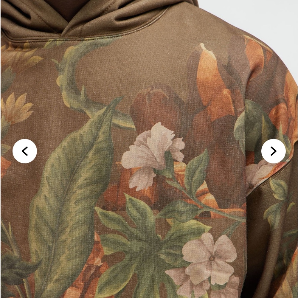 Fashion Nova Brown and Green Camouflage Hoodie - Picture 3 of 4